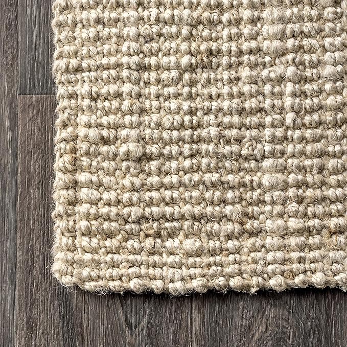 JONATHAN Y Pata Hand Woven Chunky Jute Light Ivory Indoor Area Rug, 5x8, Bohemian, Rustic, Cottage, Easy-Cleaning for Living Room, Bedroom, Kitchen, Non-Shedding (NRF102B-5)
