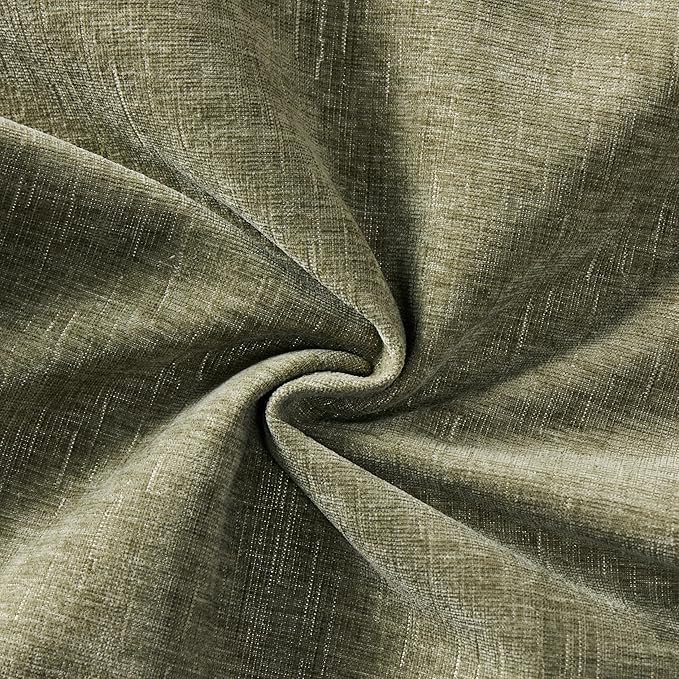 Sage Green Scalloped Pillow Cover Pack of 2 Spring Chenille Decorative Throw Pillow Covers 18x18 Cute Boho Couch Pillow Covers Aesthetic Funky Preppy Pillow Cases for Sofa Living Room