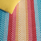 SAFAVIEH Washable Rug Outdoor Braided Collection - 2'3" x 8' Runner, Red & Orange, Handmade & Reversible, Non-Shedding & Easy to Clean, Ideal for Patio, Backyard, Mudroom (BRD308Q)
