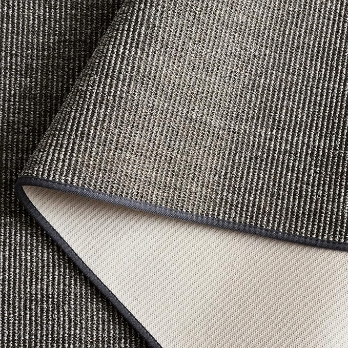 Martha Stewart x SAFAVIEH Area Rug Collection - 5' x 8', Charcoal, Sisal & Jute, Farmhouse Style, Ideal for Living Room, Bedroom, Office, Dining Space (MSR9501F)