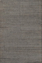 nuLOOM 4x6 Elfriede Jute & Cotton Hand Woven Area Rug, Charcoal, Solid Rustic Farmhouse Style, Weaved Design, Natural Fiber, For Bedroom, Living Room, Dining Room, Hallway, Office, Entryway