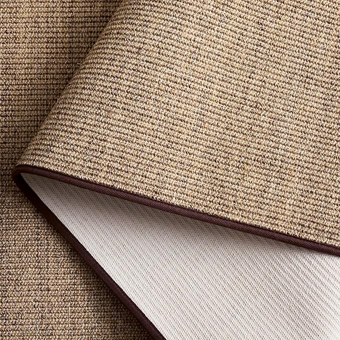 Martha Stewart x SAFAVIEH Area Rug Collection - 5' x 7', Light Brown, Sisal & Jute, Farmhouse Style, Ideal for Living Room, Bedroom, Office, Dining Space (MSR9501T)
