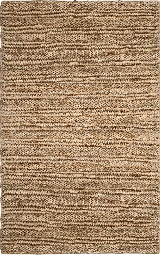SAFAVIEH Area Rug 6x9 - Natural Fiber Collection - Natural, Handmade Jute, Braided Woven Design, Ideal for Living Room, Bedroom (NF212A)