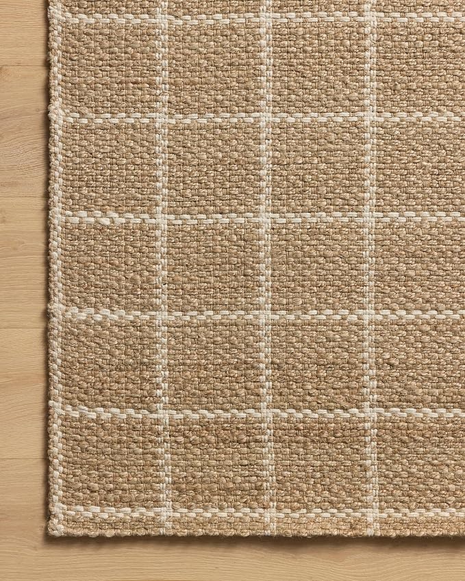 Loloi Chris Loves Julia Fletcher Collection FLE-01 Natural/Ivory 5'-0" x 7'-6", .37" Pile Height, Area Rug