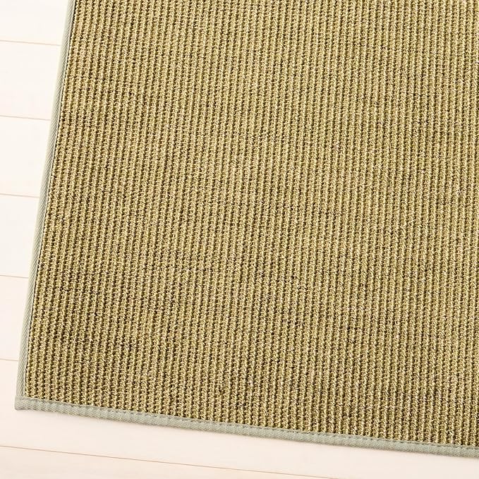 Martha Stewart x SAFAVIEH Area Rug Collection - 9' x 12', Green, Sisal & Jute, Farmhouse Style, Ideal for Living Room, Bedroom, Office, Dining Space (MSR9501Y)