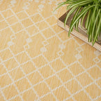 Nourison Home Positano Yellow 7' x 10' Area Rug - Easy Clean, Non Shedding, Bed Room, Living Room, Dining Room, Kitchen (7' x 10')