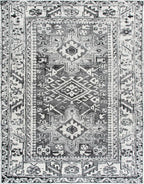 SAFAVIEH Area Rug 8x10 - Vintage Hamadan Collection - Large - Grey & Ivory, Traditional Persian Design, Non-Shedding & Easy Cleaning, Ideal for Living Room, Bedroom, Dining Space (VTH211G)
