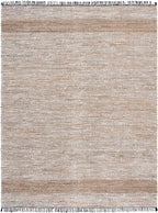 SAFAVIEH Area Rug 8x10 - Cape Cod Collection - Large - Ivory & Beige, Handmade Denim & Jute, Ideal for Living Room, Bedroom, Office, Dining Space (CAP153A)