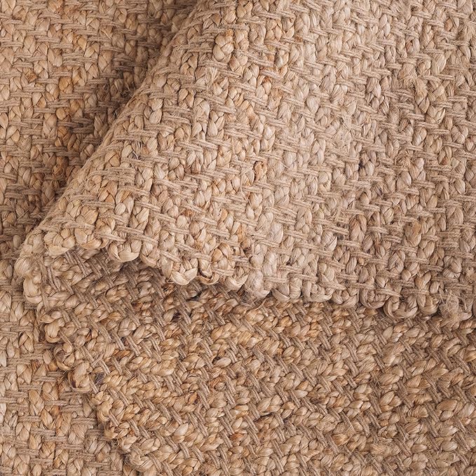 SAFAVIEH Natural Fiber Collection Area Rug - 9' x 12', Natural, Handmade Farmhouse Fringe Jute, Ideal for High Traffic Areas in Living Room, Bedroom (NF731A)