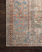 Loloi Loren Collection LQ-15 Terracotta/Sky 2'-3" x 3'-9" Accent Rug