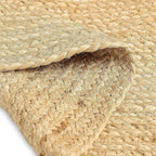 · REDEARTH · Oval Area Rug - 2'x3' Braided Natural Jute with Non-Skid Backing - Handwoven Boho Rug for Bedroom, Kitchen, Living Room - Farmhouse Aesthetic Home Decor - Durable Handmade Rug