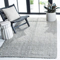 SAFAVIEH Natural Fiber Collection Accent Rug - 3' x 5', Grey, Handmade Farmhouse Jute, Ideal for High Traffic Areas in Entryway, Living Room, Bedroom (NF730F)