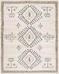 SAFAVIEH Kilim Collection Area Rug - 10' x 14', Ivory & Black, Handmade Flatweave Boho Tribal Jute, Ideal for Living Room, Bedroom, Dining Room (KLM762A-10)