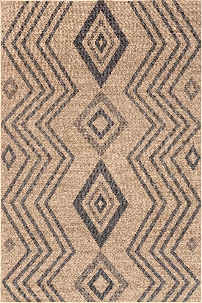 nuLOOM 5' x 8' Easy-Jute Area Rug, Machine Washable, Non-Slip, for Living Room Bedroom Kids Room Nursery Home Decor, Kasie Natural