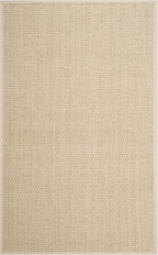 SAFAVIEH Area Rug 6x9 - Natural Fiber Collection - Natural & Beige, Seagrass, Basketweave Pattern with Border (NF114A)