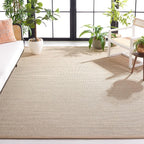 SAFAVIEH Area Rug 9x12 - Natural Fiber Collection - Large - Marble & Linen Color, Sisal, Woven Design with Border (NF143B)