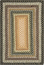 SAFAVIEH Washable Rug Outdoor Braided Collection - 3' x 5', Multi, Handmade & Reversible, Non-Shedding & Easy to Clean, Ideal for Patio, Backyard, Mudroom (BRD308A)