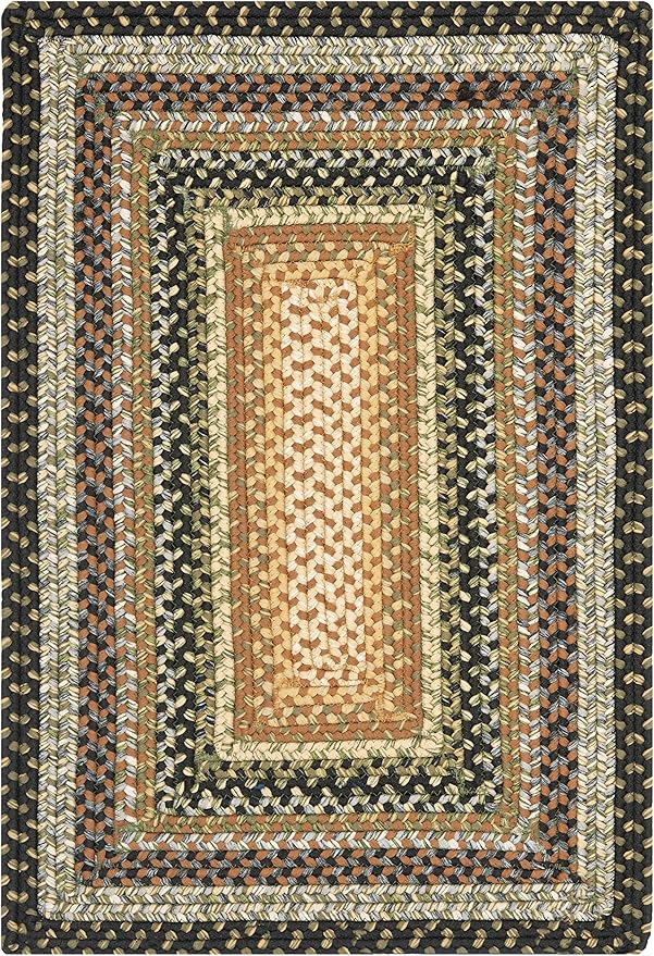 SAFAVIEH Washable Rug Outdoor Braided Collection - 3' x 5', Multi, Handmade & Reversible, Non-Shedding & Easy to Clean, Ideal for Patio, Backyard, Mudroom (BRD308A)