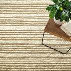 Dash and Albert Calder Stripe Kelp Handwoven Jute Rug, 10 X 14 Feet, Green Stripe Pattern
