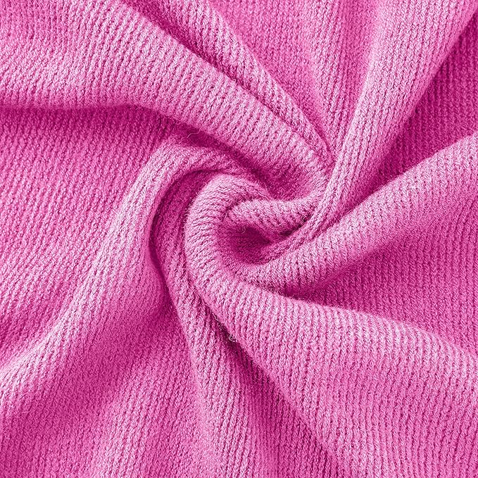 Vonty Hot Pink Knitted Blanket with Tassels Fringe 60" x 80", Super Soft Knit Throw Blanket, Farmhouse Decorative Lightweight Blanket for Couch, Sofa, Bed