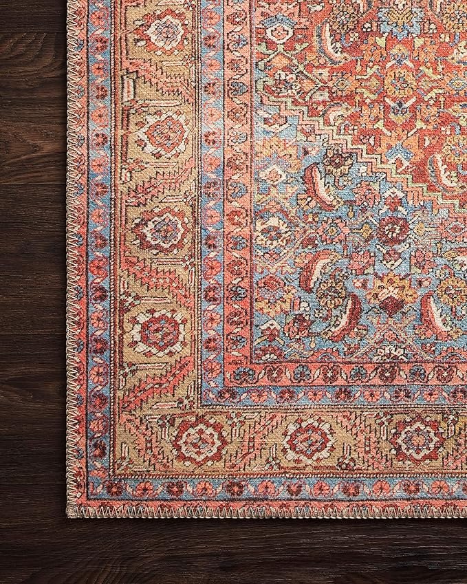 Loloi Loren Collection LQ-06 Red/Multi 5'-0" x 7'-6" Area Rug