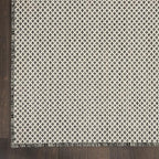Nourison Home Courtyard Ivory Charcoal 7' x 10' Area Rug - Easy Clean, Non Shedding, Bed Room, Living Room, Dining Room, Kitchen (7' x 10')