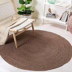 SAFAVIEH Natural Fiber Collection 3' Round Brown NFB901T Handmade Premium Jute Entryway Foyer Living Room Bedroom Kitchen Area Rug