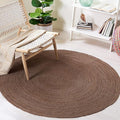 SAFAVIEH Natural Fiber Collection 4' Round Brown NFB901T Handmade Premium Jute Entryway Foyer Living Room Bedroom Kitchen Area Rug