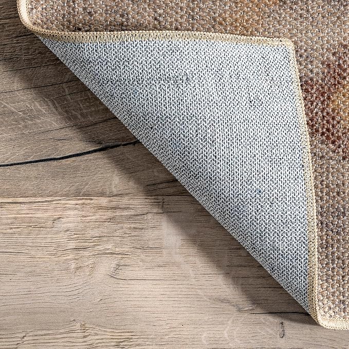 Nuloom Jonie Natural/Ivory, 4' x 6', Diamonds, Soft and Textured, High Traffic, Stain Resistant, Easy Clean, Durable, Machine Washable Area Rug for Bedroom, Living Room, Dining, Den, Foyer, Entryway