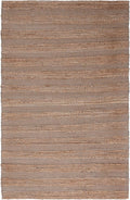 SAFAVIEH Natural Fiber Collection Area Rug - 6' x 9', Grey & Natural, Handmade Boho Farmhouse Rustic Jute & Cotton Jute, Ideal for High Traffic Areas in Living Room, Bedroom (NFB654F)