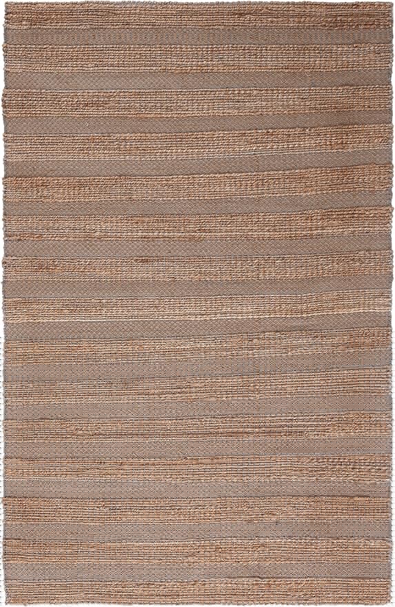 SAFAVIEH Natural Fiber Collection Accent Rug - 4' x 6', Grey & Natural, Handmade Boho Farmhouse Rustic Jute & Cotton Jute, Ideal for High Traffic Areas in Entryway, Living Room, Bedroom (NFB654F)