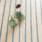Dash and Albert Moana Jute Area Rug - 3' x 5' Blue Stripe Handwoven Accent Rug - Durable, Eco-Friendly, High Traffic Areas Hallway, Stairs, Living Room