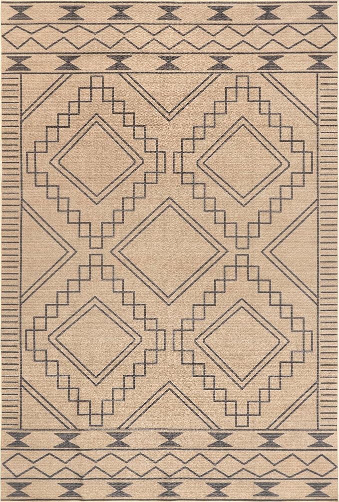 nuLOOM 5' x 8' Easy-Jute Area Rug, Machine Washable, Non-Slip, for Living Room Bedroom Kids Room Nursery Home Decor, Elin Natural