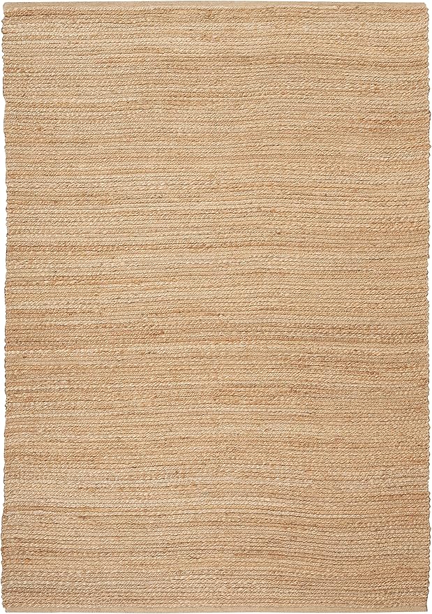 Nourison Home Natural Jute Bleached 5' x 7' Area Rug - Easy Clean, Non Shedding, Bed Room, Living Room, Dining Room, Kitchen (5' x 7')