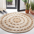 SAFAVIEH Natural Fiber Round Collection 3' Round Ivory NF169B Handmade Boho Charm Farmhouse Jute Area Rug