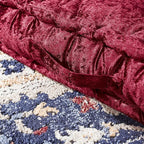 SAFAVIEH Home Collection Belia Burgundy 18-inch Square Floor Pillow with Insert
