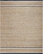 SAFAVIEH Natural Fiber Collection X-Large Area Rug - 11' x 15', Natural & Black, Handmade Farmhouse Boho Coastal Rustic Jute, Ideal for High Traffic Areas in Living Room, Bedroom (NF874B)