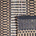 SAFAVIEH Natural Fiber Collection Accent Rug - 3' x 5', Black & Natural, Handmade Flat Weave Stripe Jute & Cotton, Ideal for High Traffic Areas in Entryway, Living Room, Bedroom (NFB652Z)