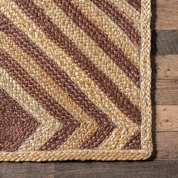 Rugs USA Dogwood Tiled Jute Area Rug, 5x8, Brown