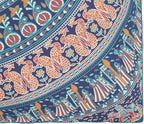 Popular Handicrafts Floor Pillow Cushion Cover - Hippie Mandala Square Ottoman Indian Elephant Camel Daybed Oversized Cotton Cushion Cover with Heavy Duty Zipper - Dog-Pets Bed, 35" Blue Multicolor