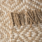 SAFAVIEH Area Rug 8x10 - Natural Fiber Collection - Large - Ivory & Natural, Handmade Jute, Boho Style, Diamond Pattern, Ideal for Living Room, Bedroom, Dining Space (NF266A)