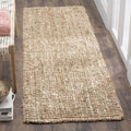 SAFAVIEH Natural Fiber Collection Area Rug - 2' x 4', Natural & Ivory, Handmade Jute, Farmhouse Style, Chunky Textured Thick Pile (NF447N)