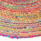 SAFAVIEH Area Rug 3x5 Oval- Cape Cod Collection - Red & Multi, Handmade Jute & Cotton, Woven Braided Design (CAP202A)