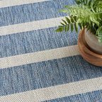 Nourison Home Positano Navy Ivory 7' x 10' Area Rug - Easy Clean, Non Shedding, Bed Room, Living Room, Dining Room, Kitchen (7' x 10')