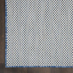 Nourison Home Courtyard Ivory Blue 7' x 10' Area Rug - Easy Clean, Non Shedding, Bed Room, Living Room, Dining Room, Kitchen (7' x 10')