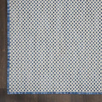 Nourison Home Courtyard Ivory Blue 2' x 3' Area Rug - Easy Clean, Non Shedding, Bed Room, Living Room, Dining Room, Kitchen (2' x 3')