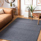 SAFAVIEH Area Rug 3x5 - Natura Collection - Dark Grey, Handmade Wool Blend, Textured Design, Ideal for Living Room, Bedroom, Dining Space (NAT425H)