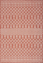 Nourison Home Positano Terracotta 7' x 10' Area Rug - Easy Clean, Non Shedding, Bed Room, Living Room, Dining Room, Kitchen (7' x 10')