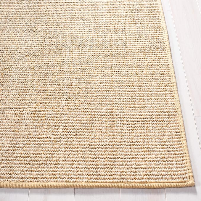 Martha Stewart SAFAVIEH x Collection Area Rug - 6' x 8', Beige & Ivory, Sisal & Jute, Ideal for Living Room, Bedroom, Dining Space (MSR9501C)