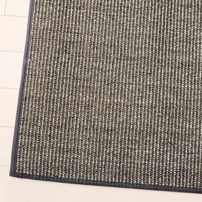 Martha Stewart x SAFAVIEH Area Rug Collection - 2'4" x 4', Charcoal, Sisal & Jute, Farmhouse Style, Ideal for Living Room, Bedroom, Office, Accent Space (MSR9501F)